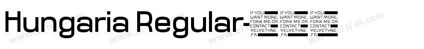 Hungaria Regular字体转换